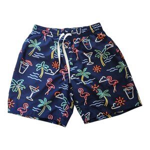 Chubbies The Neon Lights 7" Swim Trunk Classic Swim Trunks Small Blue